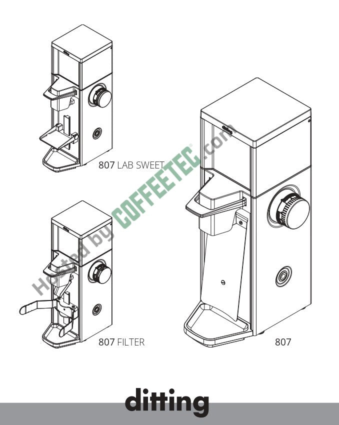 Ditting 807 Coffee Grinder Engineering Drawing Image 1