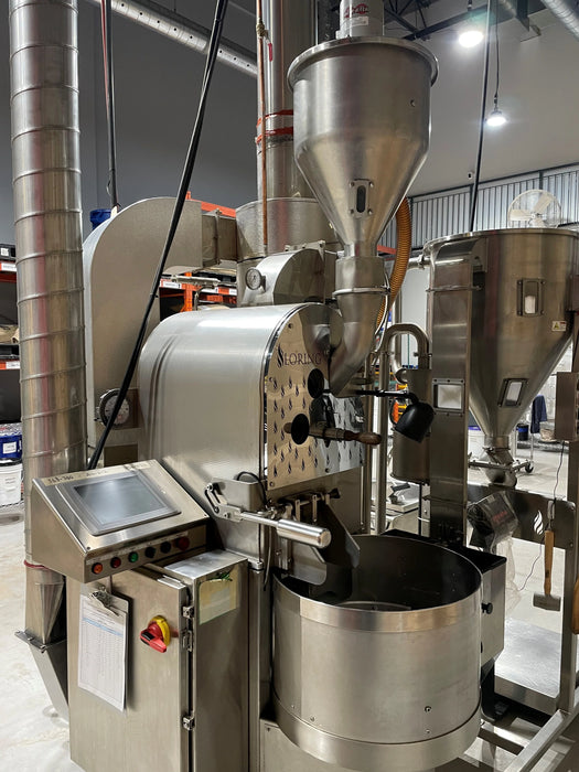 15 kilo Loring A15 Merlin Roaster, Loader, & Bean Cart - Used