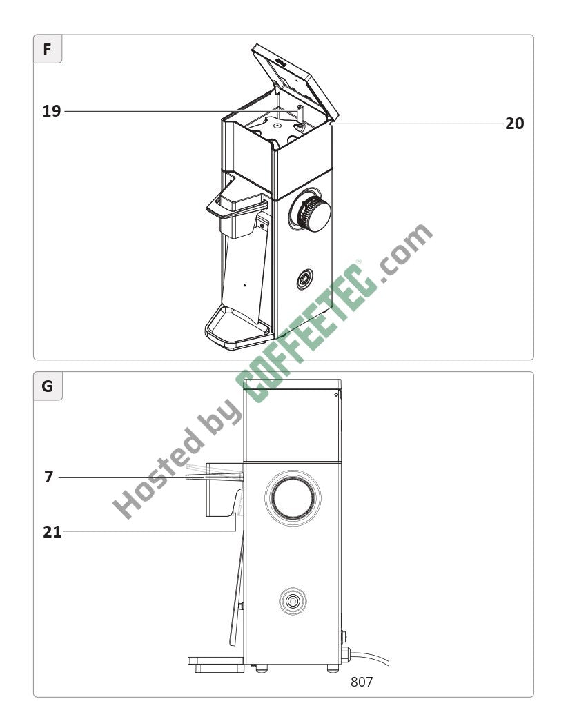 Ditting 807 Coffee Grinder Engineering Drawing Image 5