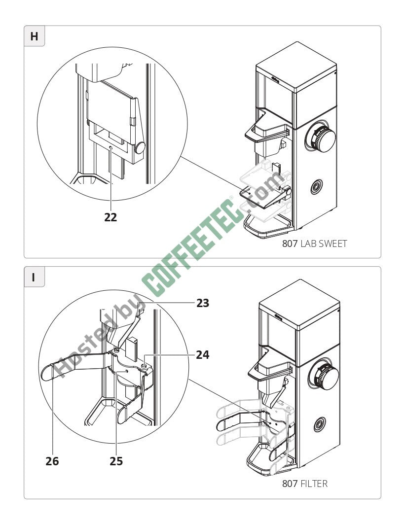 Ditting 807 Coffee Grinder Engineering Drawing Image 6