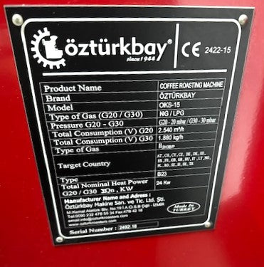 15 Kg - OzturkBay QKS-15 - 2017 Model - Never Used