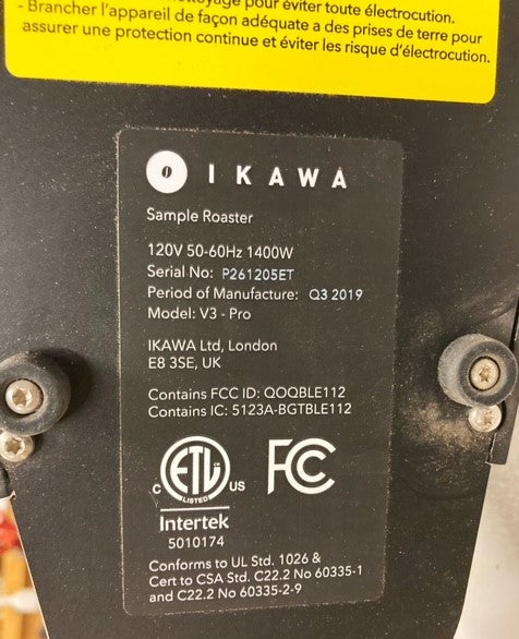 Sample Roaster - Ikawa 50 gram Pro V3 - 2019 Model - Excellent Condition - Used