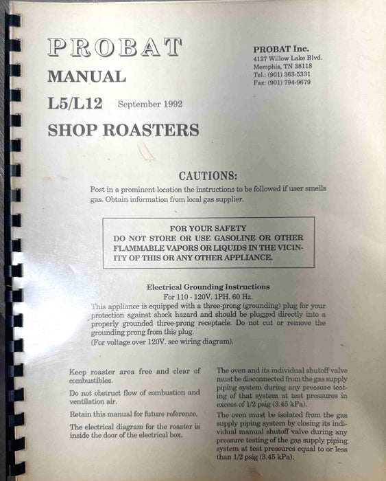 12 kg Probat L12 Roaster - 1992 - Good Condition (Crating Included) - Used