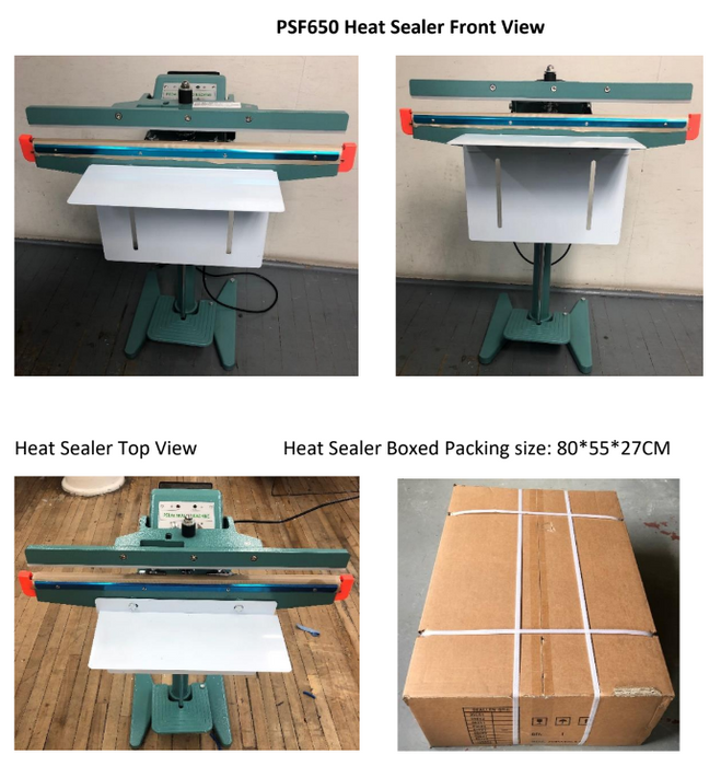 PSF650 110V Foot-Operated Impulse Heat-Sealer, 25" wide - 2021 Model - Never used still in boxes