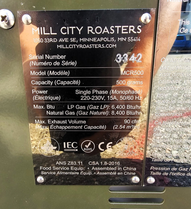 Sample Roaster - Mill City Roasters MCR-500 - 2021 - Excellent Condition - Never Used (Crating Included)
