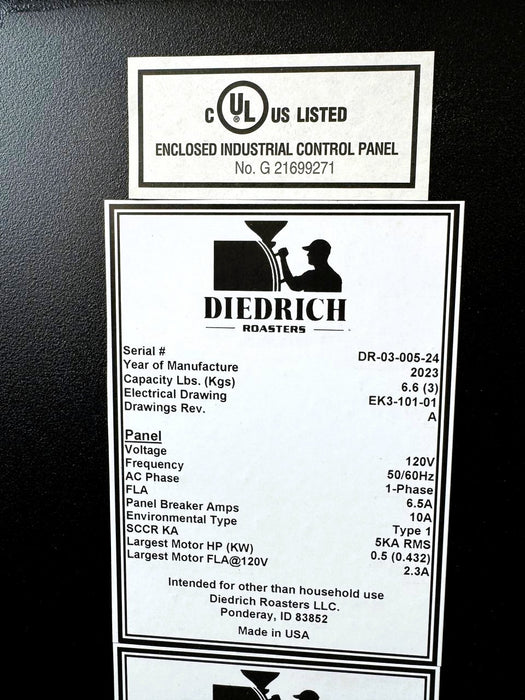 3 kg - Diedrich DR-3 Semi-Automatic - 2023- Excellent Condition - Used