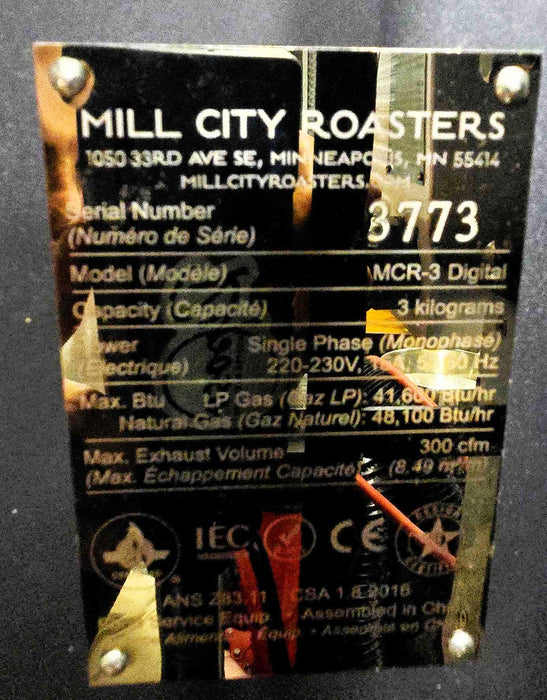 3 Kg - Mill City MCR-3 - 2023 - Excellent Condition - Used