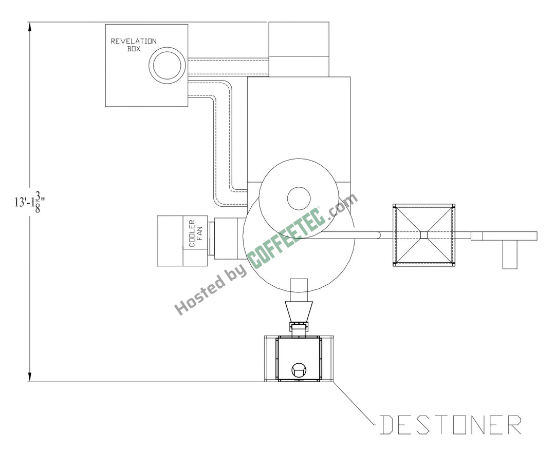 70 Kg US Roasters Revelation Roaster 2020 Engineering Drawing Top View