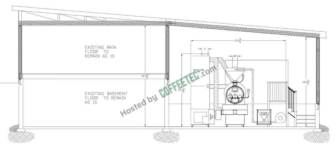 70 kg US Roasters Revelation 2016 Engineering Drawing Front View