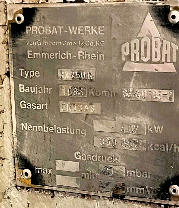RN 750R - Probat Recycling Roaster "R" Series - 1984 - Very Good Condition - Used