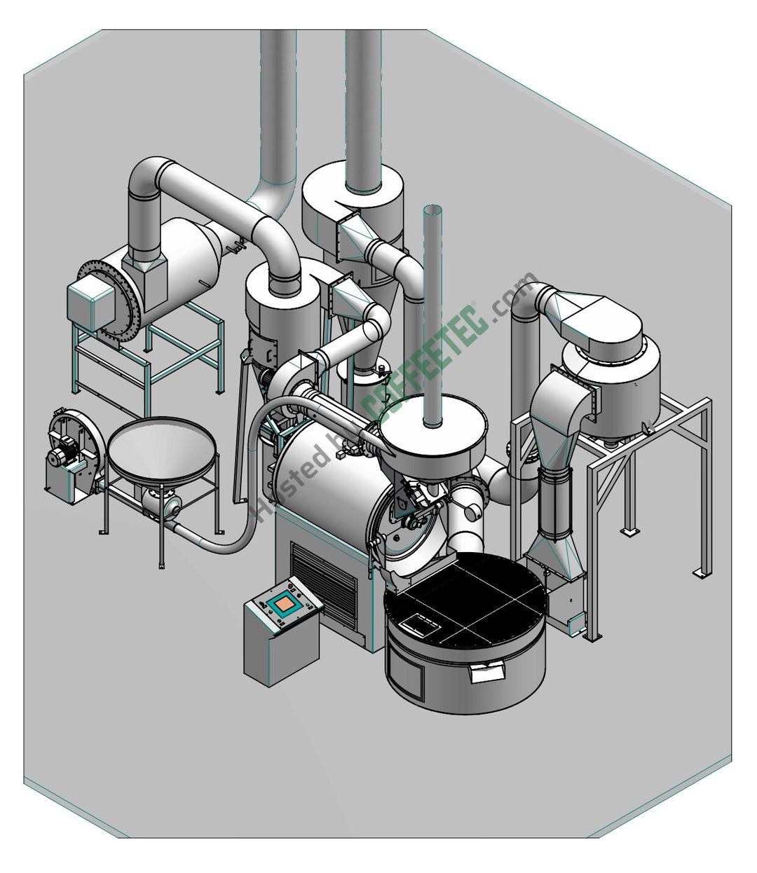 75 Kilo Rebuilt Probat G75 Roaster Engineering Drawing 2