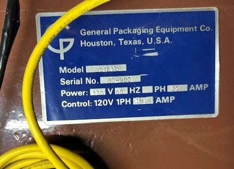 General Packaging Equipment Co - Vertical Form & Fill V-80 - 1980 Model - Good Condition - Used Used (Copy)
