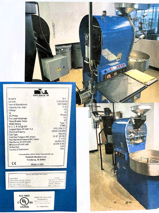 5 kg - Diedrich IR-5 Roaster - 2020 Model - Very Good Condition - Used