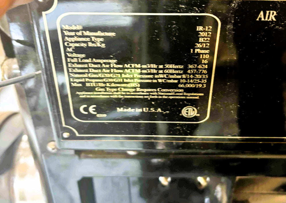 12 kg - Diedrich IR-12 Roaster - 2012 - Good Condition - Used