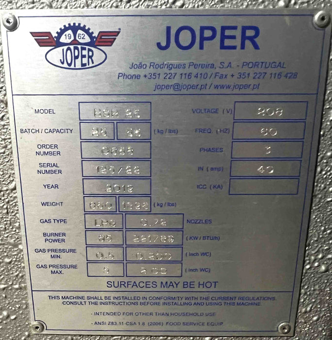 25 kg - Joper BSR-25 - 2019 Model - Excellent Condition - Used