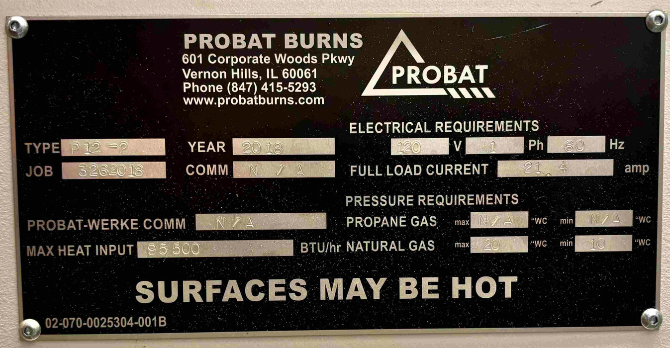 12 kg - Probat P12-2 - 2018 - Very Good Condition - Used