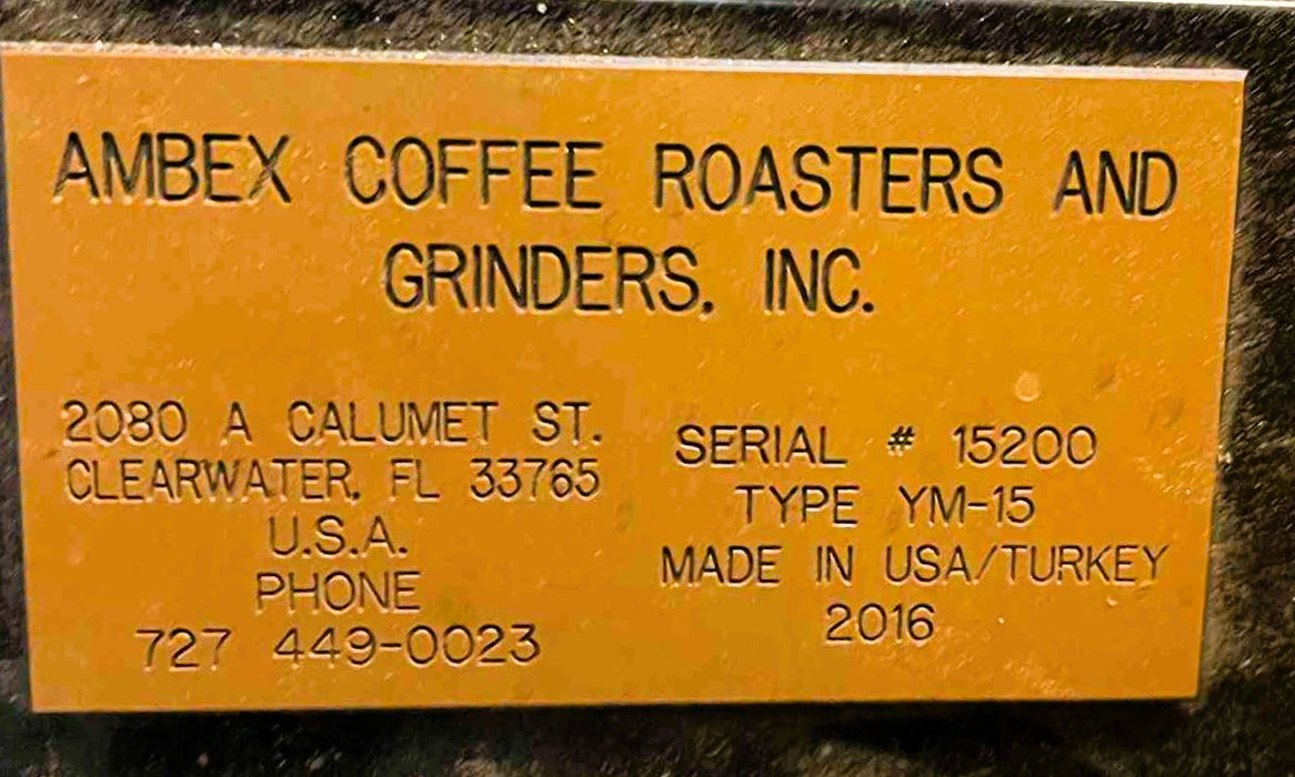 15 kg - Ambex YM-15 Roaster - 2016 - Excellent Condition - Used