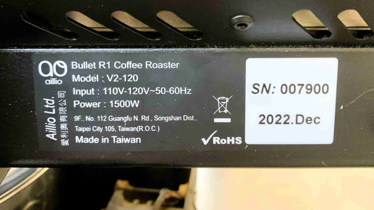Sample Roaster - Aillio "Bullet" R1 V2-120 - 2022 - Excellent Condition - Used (Packaging Included)