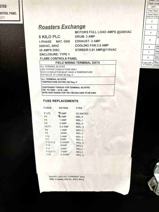 5 Kg - US Roaster Corp. Shop Roaster - 2016 - Excellent Condition - Used