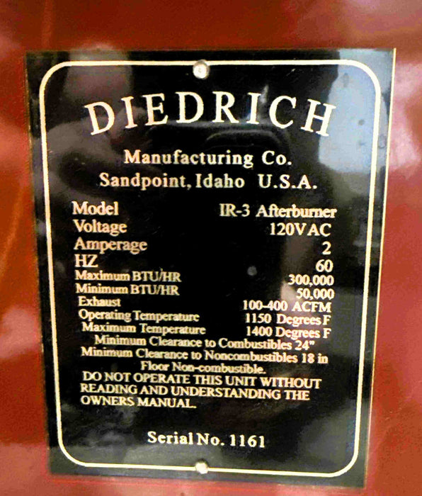 3 kg - Diedrich IR-3N - 2004 - Good Condition - Used