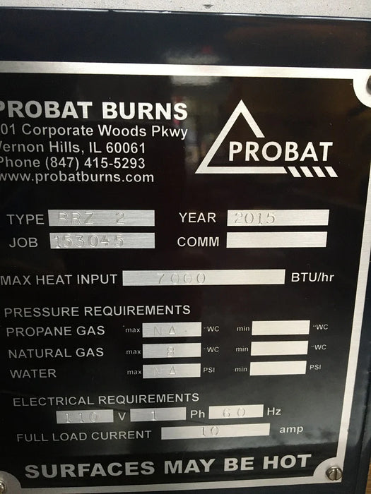 Sample Roaster - Probat BRZ2 - 2015 Gas - Used