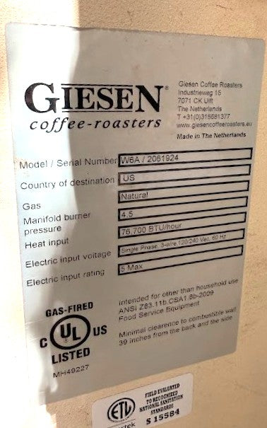 6 kg - Giesen W6A - 2017 - Excellent Condition - Used