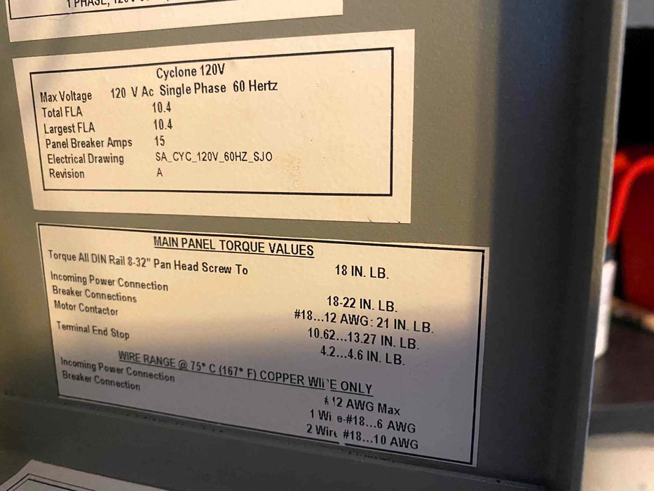 5kg / 12kg - Diedrich CYC Chaff Collector - 2018 - Very Good Condition - Used (Crating Included)