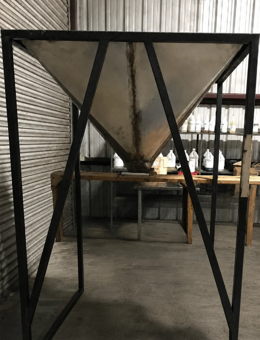 Steel Super Sack Stand and Stainless Steel Bin - Used
