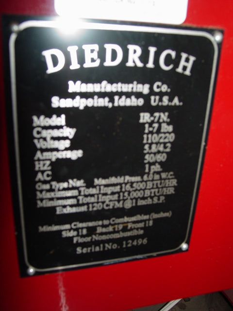 3 kilo: Diedrich IR-7 (lb) Roaster - Used