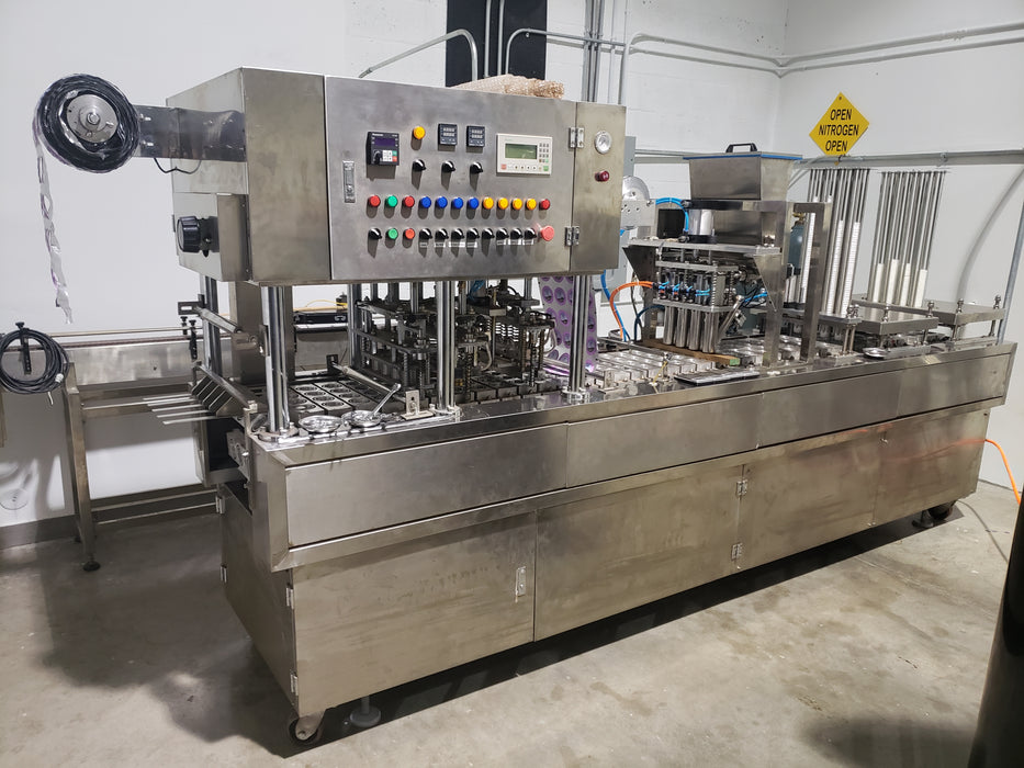 4 Lane Automated K-Cup Filler and Sealer Machine - Excellent Condition