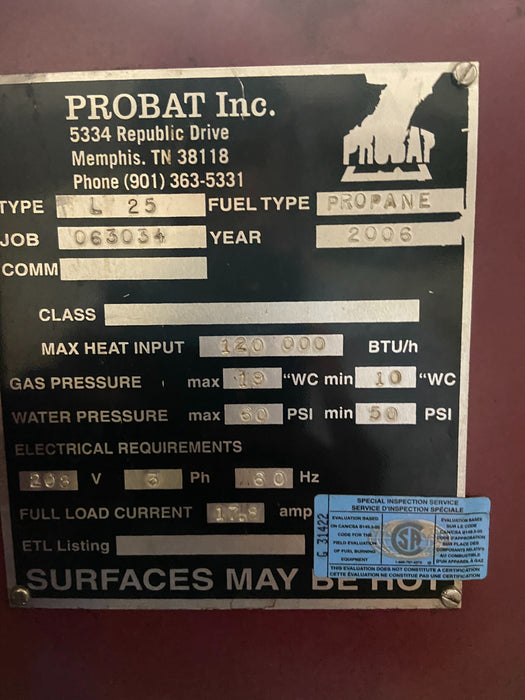 25 kilo Probat L25 Automatic Roaster - Used - $42,500 - Includes Crate and Freight Discount