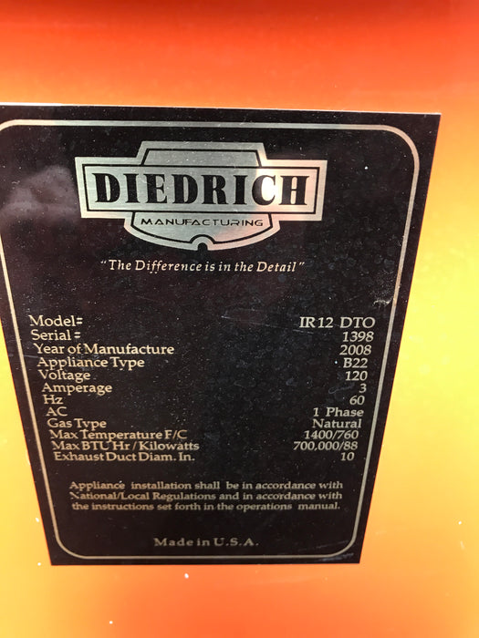 Diedrich Afterburner for IR-12