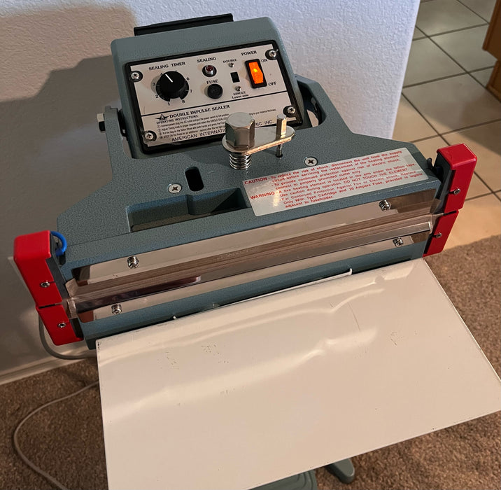 AIE 300FD 12" Sealer With Extender & Foot Pedal - Used