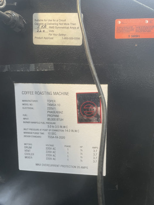 10k Toper TKMSX 10 Roaster 2009- Used